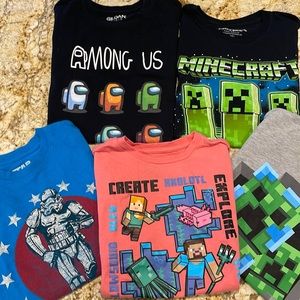 Boys character T’s. Size 10-12